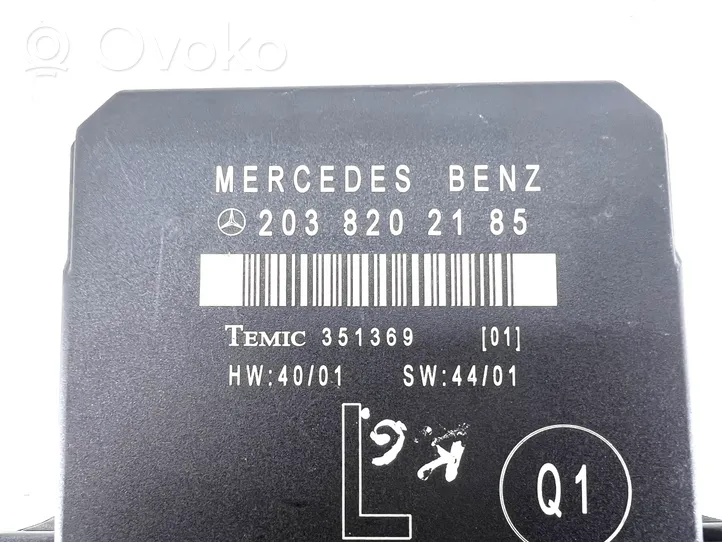 Mercedes-Benz C W203 Centralina/modulo portiere 2038202185