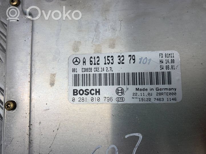 Mercedes-Benz ML W163 Dzinēja vadības bloks A6121533279