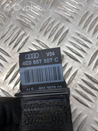 Audi A8 S8 D3 4E Ceinture de sécurité arrière centrale (siège) 601782900