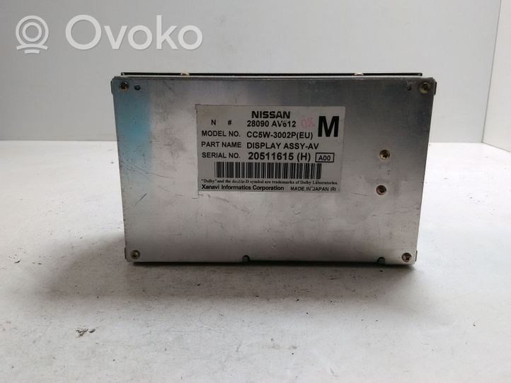 Nissan Almera Tino Monitori/näyttö/pieni näyttö 28090AV612