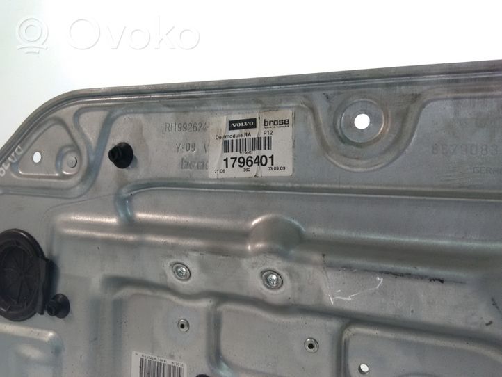 Volvo V50 Rear window lifting mechanism without motor 8679083