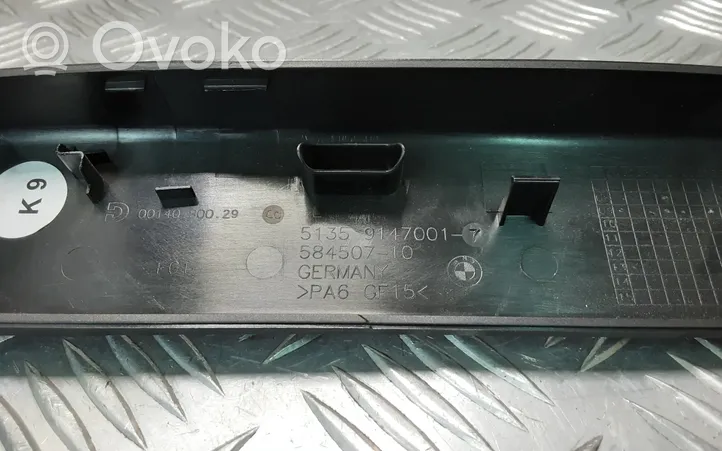 BMW 7 F01 F02 F03 F04 Moulures des vitres de la porte arrière 51359147001