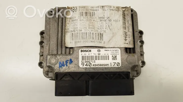 Alfa Romeo Giulietta Calculateur moteur ECU 51906715