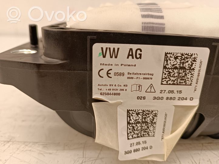 Volkswagen PASSAT B8 Airbag del passeggero 3G0880204D