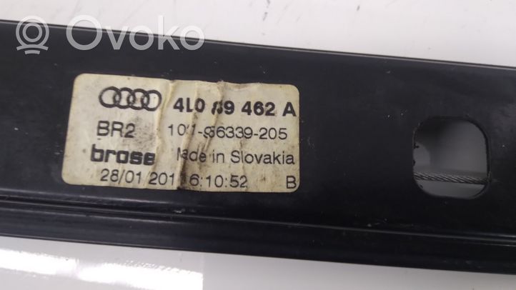 Audi Q7 4L Mechanizm podnoszenia szyby tylnej bez silnika 4L0839462A