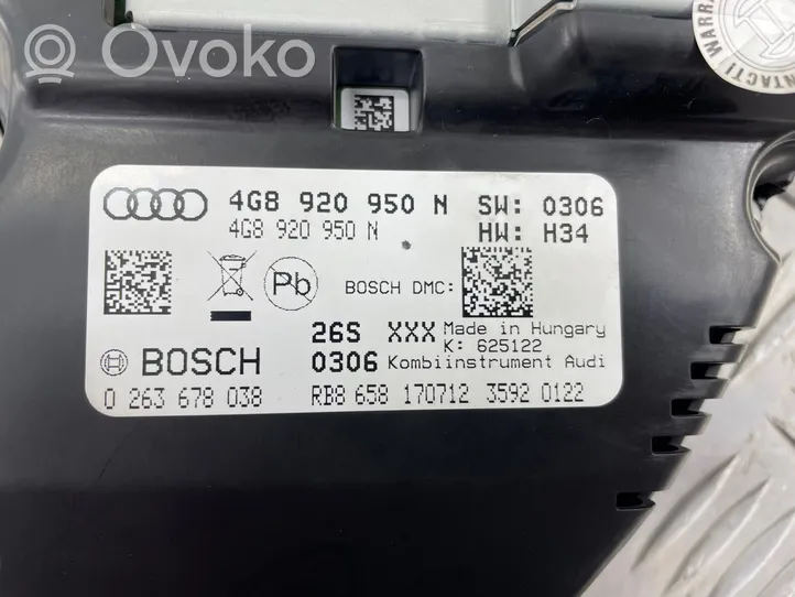 Audi A6 S6 C7 4G Tachimetro (quadro strumenti) 4G8920950N