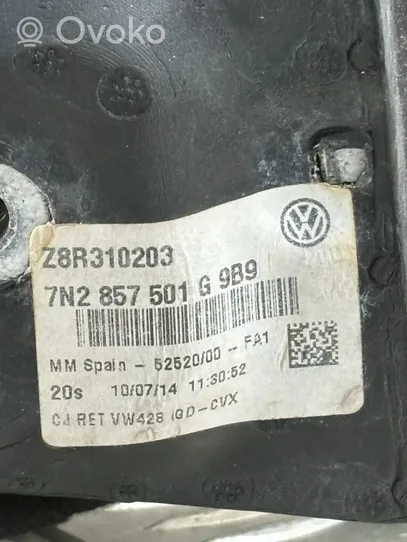 Volkswagen Sharan Rétroviseur électrique de porte avant 7N2857501G