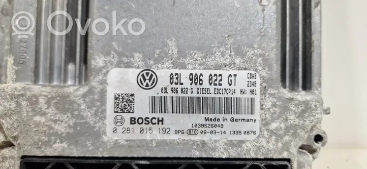 Volkswagen Tiguan Блок управления двигателя 03L906022GT