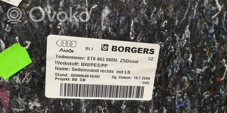 Audi A5 Sportback 8TA Boczek / Tapicerka / bagażnika 8T8863880M