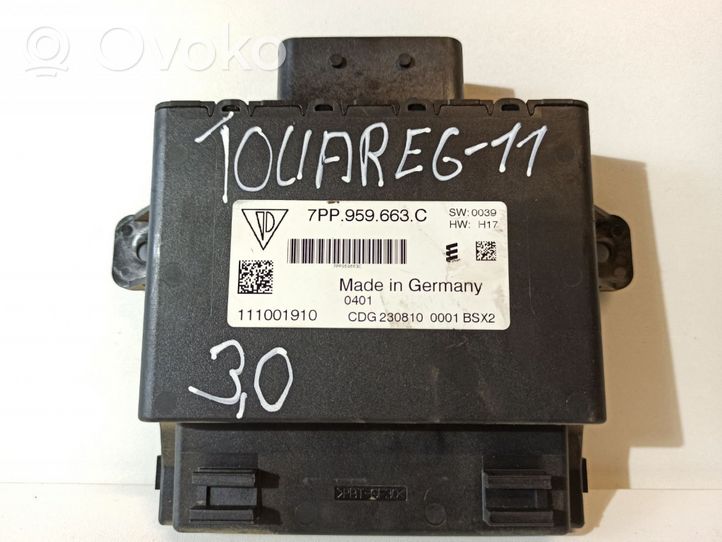 Volkswagen Touareg II Unité de commande, module ECU de moteur 7PP959663C