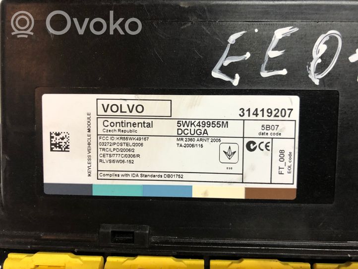 Volvo V60 Module de contrôle sans clé Go 31419207