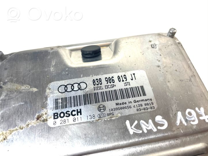 Audi A4 S4 B7 8E 8H Unidad de control/módulo del motor 038906019JT