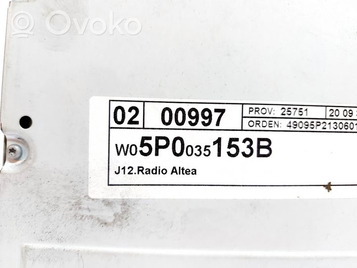 Seat Altea XL Radio/CD/DVD/GPS-pääyksikkö 5P0035153B