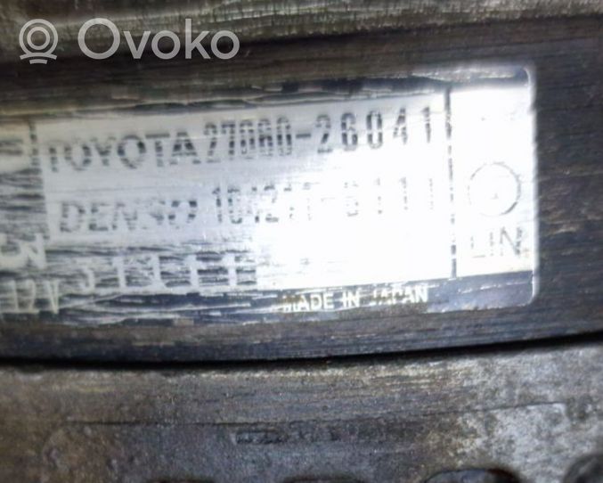 Toyota RAV 4 (XA40) Generatore/alternatore 2706026041