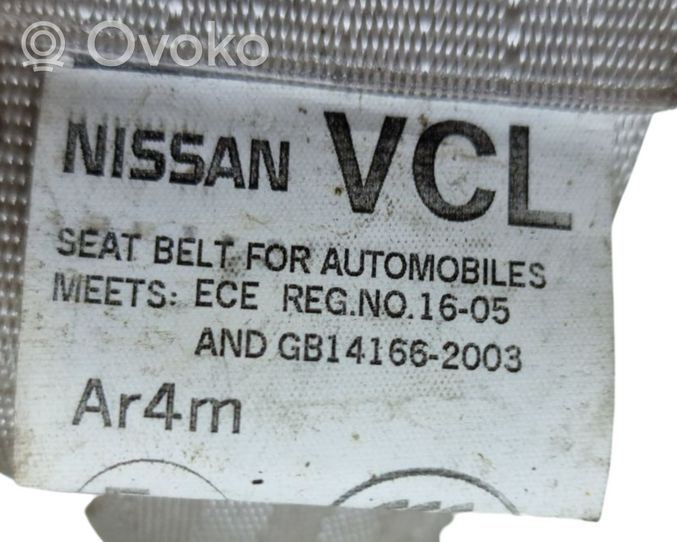 Nissan Leaf I (ZE0) Ceinture de sécurité arrière 618539100E