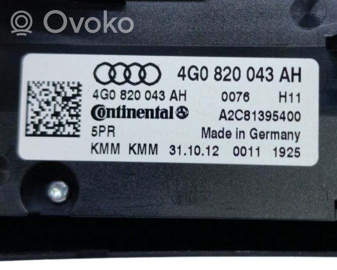 Audi A7 S7 4G Ilmastoinnin ohjainlaite 4G0820043AH