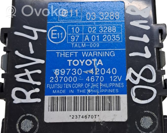 Toyota RAV 4 (XA30) Hälytyksen ohjainlaite/moduuli 8973042040