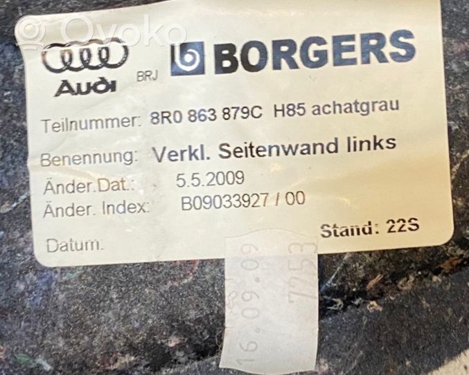 Audi Q5 SQ5 Trunk/boot side trim panel 8R0863879C