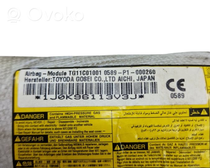 Toyota Auris E180 Poduszka powietrzna Airbag fotela TG11C01001