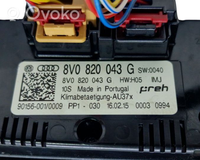 Audi A3 S3 8V Climate control unit 8V0820043G