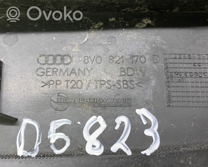 Audi A3 S3 8V Lokasuojan päätylista 8V0821170D