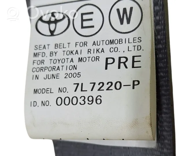 Toyota Prius (XW20) Pas bezpieczeństwa fotela przedniego 141662003