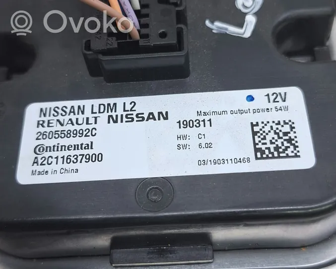 Nissan Leaf II (ZE1) Modulo di zavorra faro Xenon 260558992C