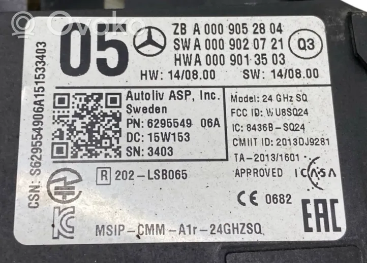 Mercedes-Benz B W246 W242 Sensore radar Distronic A0009052804