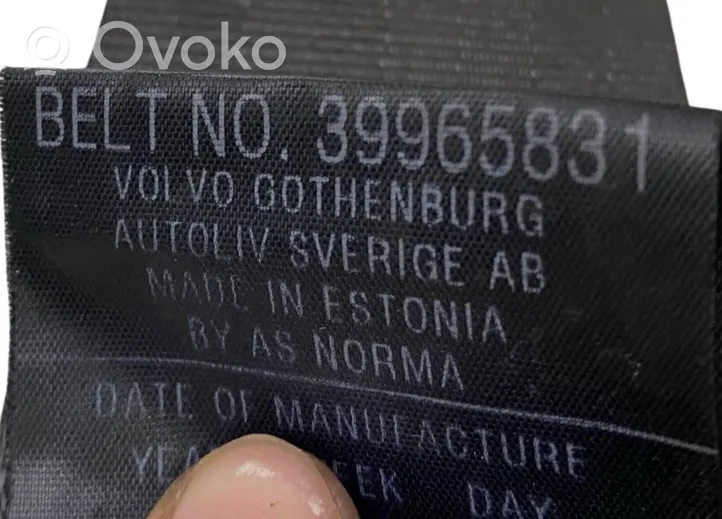 Volvo S60 Ceinture de sécurité arrière 39965831