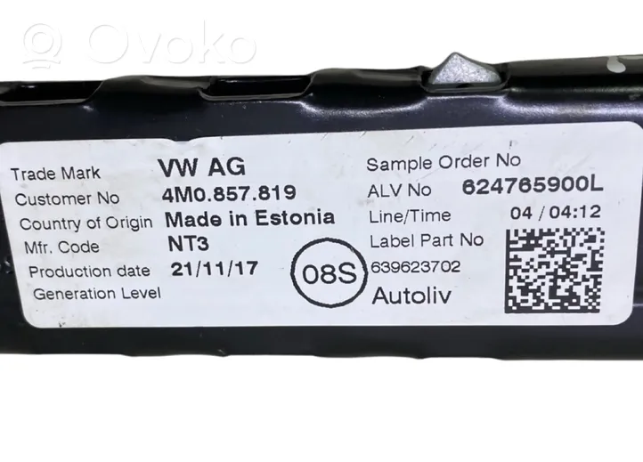 Audi A4 S4 B9 Riel de ajuste del cinturón de seguridad 4M0857819