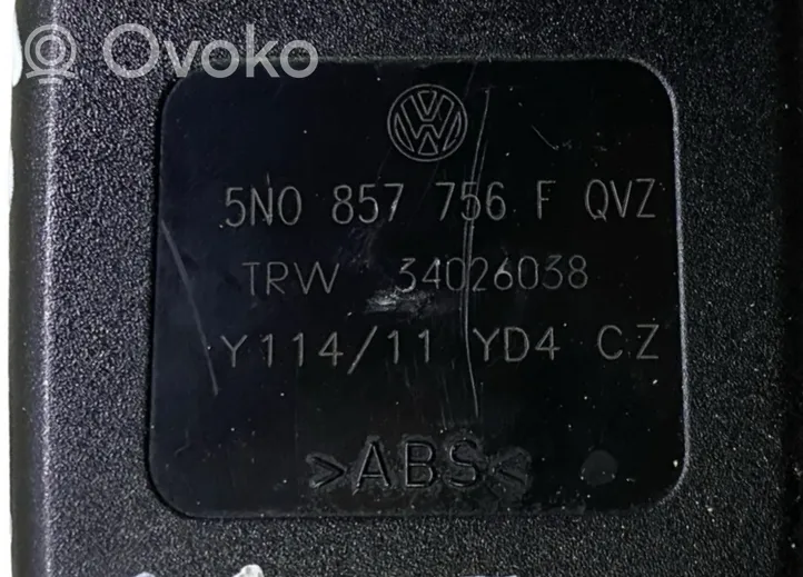 Volkswagen Tiguan Klamra przedniego pasa bezpieczeństwa 5N0857756F