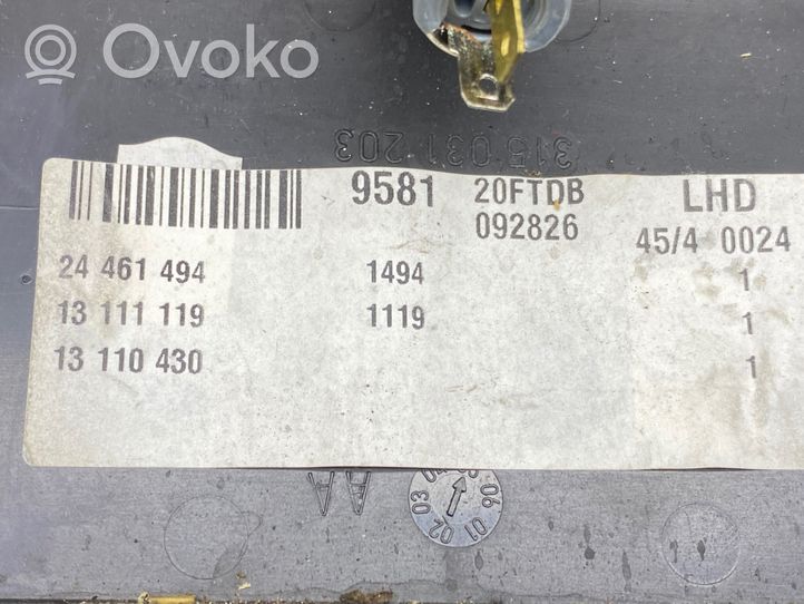 Opel Signum Panel popielniczki tylnej tunelu środkowego 24461494