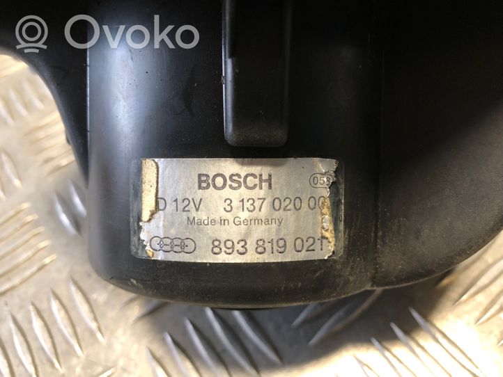 Audi 80 90 B3 Pečiuko ventiliatorius/ putikas 893819021