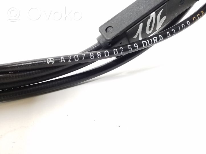 Mercedes-Benz E C207 W207 Cavo di rilascio vano motore/cofano A2078800259