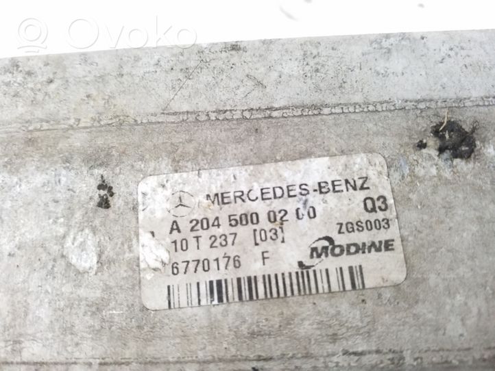 Mercedes-Benz E C207 W207 Interkūlerio radiatorius A2045000200