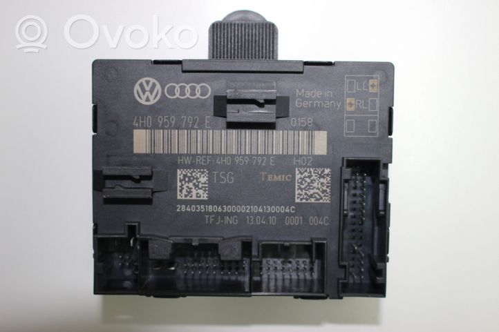 Audi A8 S8 D4 4H Durvju vadības bloks 4H0959792E