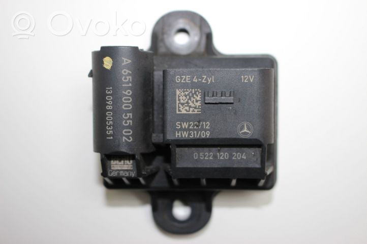 Mercedes-Benz B W246 W242 Relais de bougie de préchauffage A6519005502