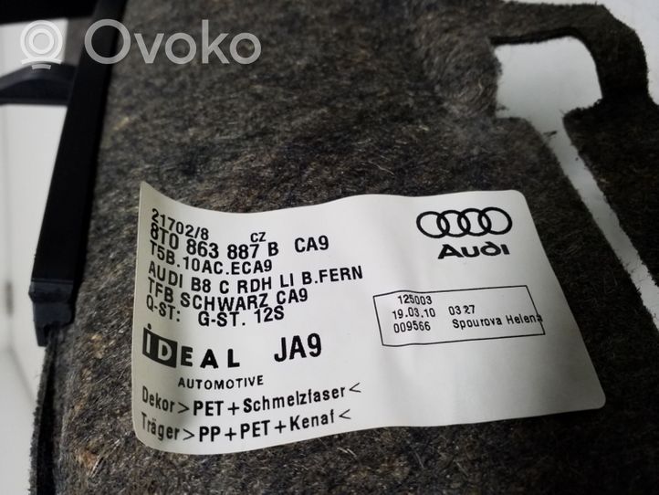 Audi A5 8T 8F Panneau, garniture de coffre latérale 8T0863887B