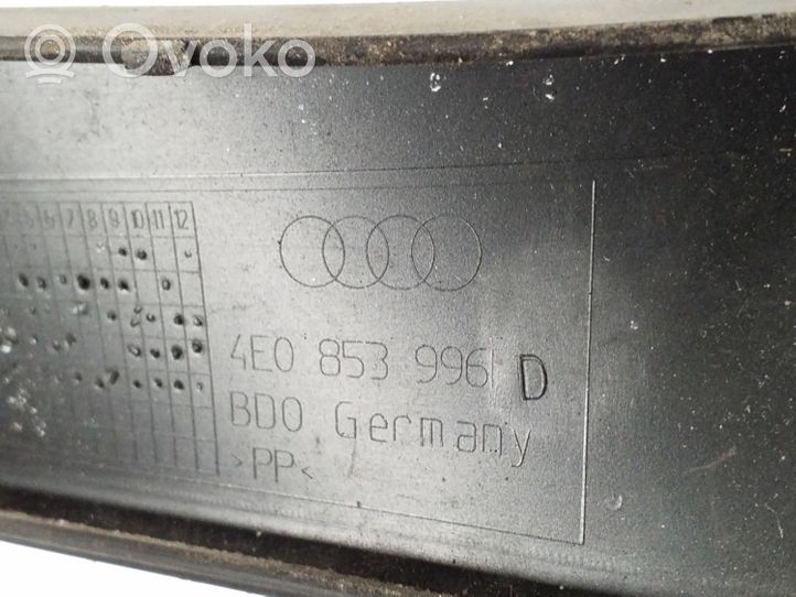 Audi A8 S8 D3 4E Takaoven kynnyksen suojalista 4E0853996D