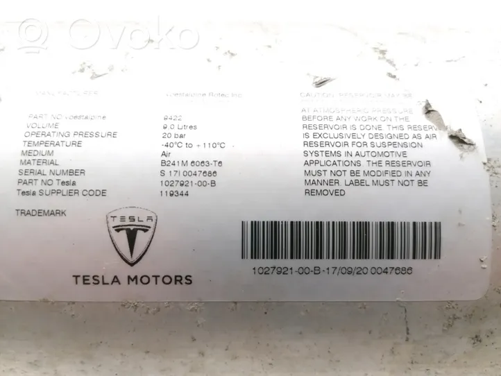 Tesla Model X Accumulateur de pression de réservoir suspension pneumatique 1027921-00-B