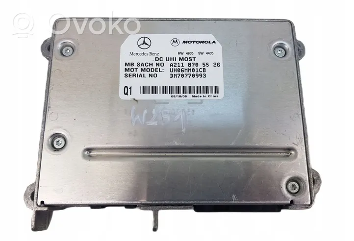 Mercedes-Benz R W251 Bluetoothin ohjainlaite/moduuli A2118705526