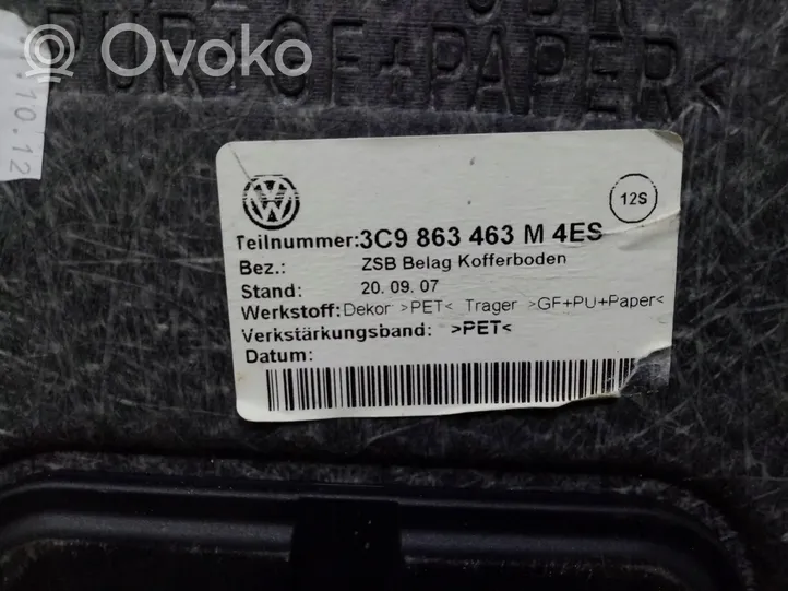 Volkswagen PASSAT B7 Tavaratilan pohjan paneeli 3C9863463M