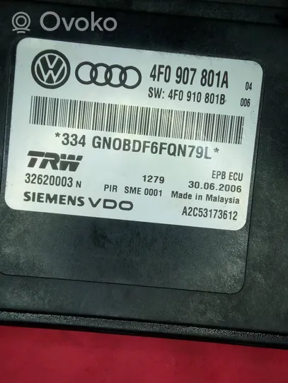 Audi A6 S6 C6 4F Centralina/modulo sistema frenante 4F0907801A