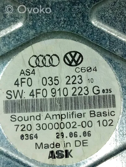 Audi A6 S6 C6 4F Wiązka przewodów systemu dźwiękowego 4F0035223