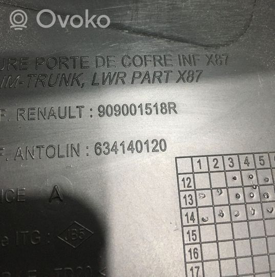 Renault Captur Poszycie klapy tylnej bagażnika i inne elementy 909001518R