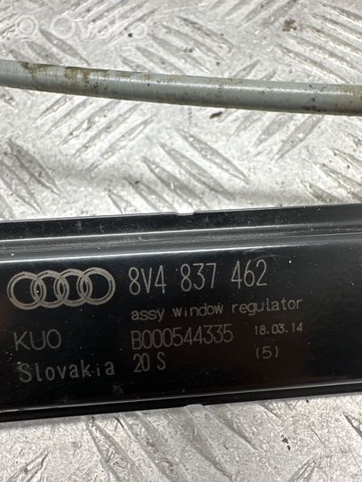 Audi A3 S3 8V Mechanizm podnoszenia szyby przedniej bez silnika 8V4837462