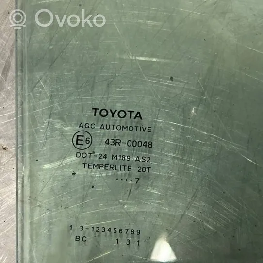 Toyota Auris 150 Szyba drzwi tylnych 43R00048