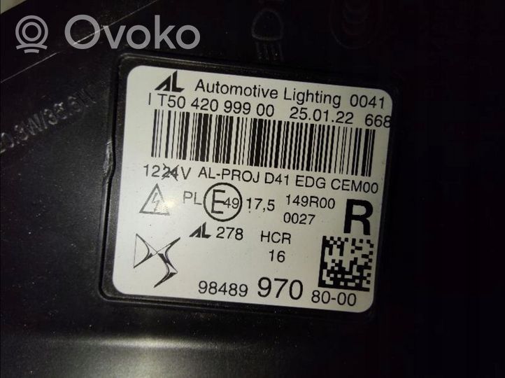 Citroen DS4 Lampa przednia 984899708000