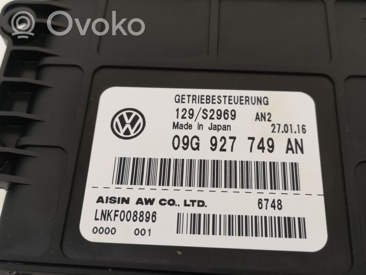 Volkswagen PASSAT B7 USA Vaihdelaatikon ohjainlaite/moduuli 09G927749AN