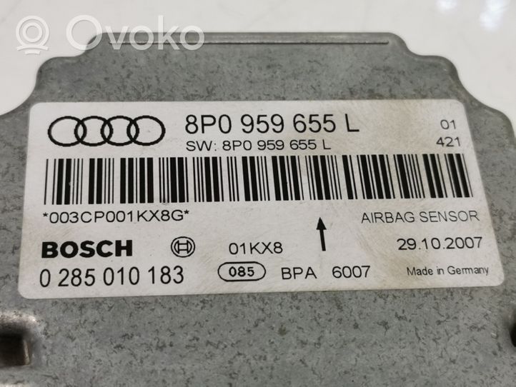 Audi A3 S3 A3 Sportback 8P Sterownik / Moduł Airbag 8P0959655L